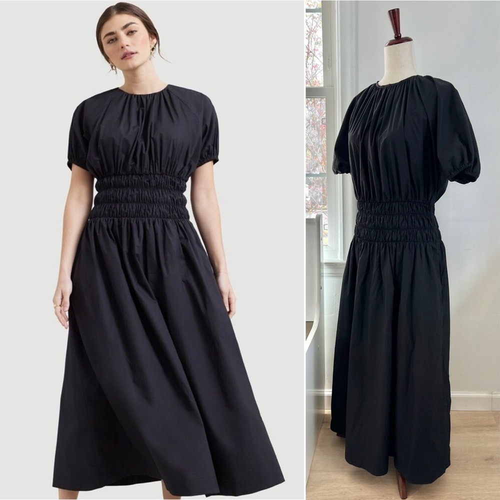Modern Citizen Black Smocked-Waist Maxi Dress